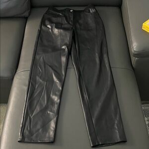 French Connection Black Faux Leather Pants